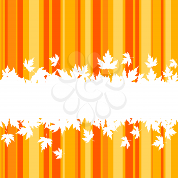 Falling leaves on colorful background for seasonal design