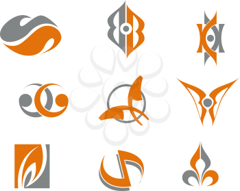 Set of abstract symbols for web design