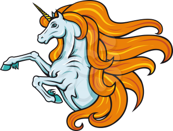 Magic unicorn horse in cartoon style for fantasy design