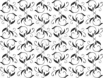 Retro seamless pattern in floral style for background design