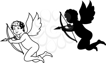 Cherub or cupid angel for religion and love concept
