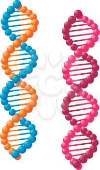 Biological DNA elements for science or medicine concept design