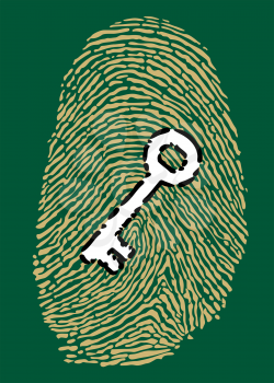 Fingerprint in motherboard style and security key