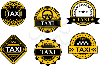 Set of taxi symbols for transportation service design