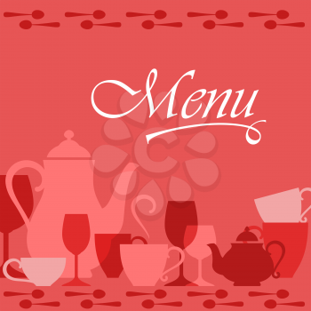 Restaurant menu cover with beverages and drinks