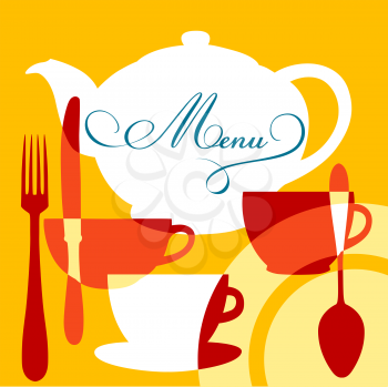 Restaurant or cafe menu cover for design