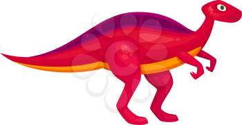 Pink dinosaur t-rex isolated raptor. Vector prehistoric animal, cartoon dino mascot