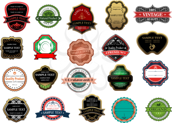 Badges and labels set for retail or sale industry design