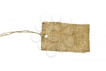 Royalty Free Photo of a Sackcloth Label