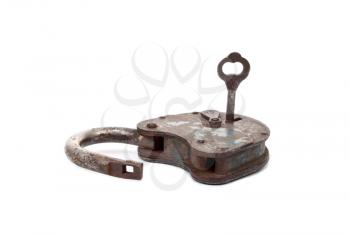 Royalty Free Photo of an Opened Lock and Key