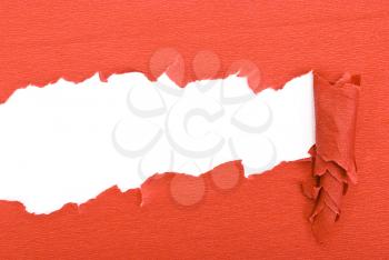 Royalty Free Photo of Red Torn Paper