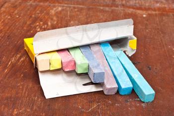 Royalty Free Photo of Chalk in a Box