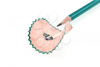 Royalty Free Photo of Graphite Pencil and Shaving