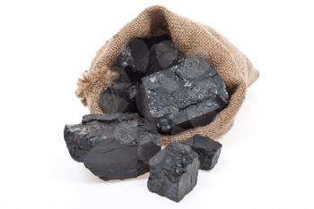 Coal in sack 