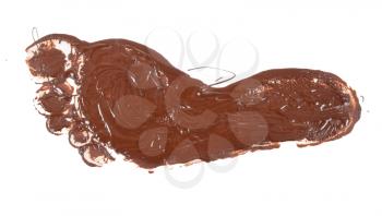 Chocolate foot print