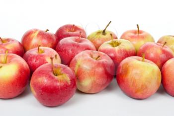 Royalty Free Photo of a Group of Red Apples on a Table