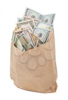 Paper bag with money