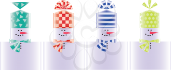 snowman illustration with space for text, invitations, greetings, labels