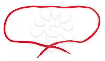 Frame a red shoelace