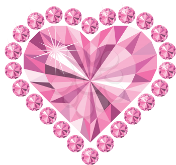 Diamonds, heart, love. Jewelry
