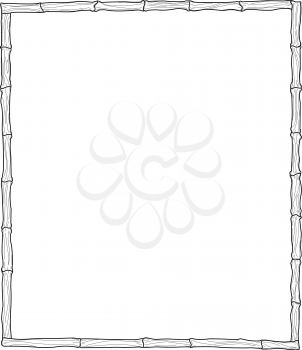 Royalty Free Clipart Image of a Bamboo Frame