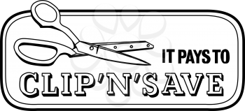 Royalty Free Clipart Image of a Coupon Promo