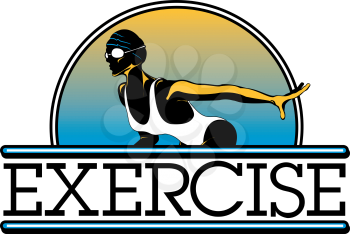 Royalty Free Clipart Image of an Ad for Exercise
