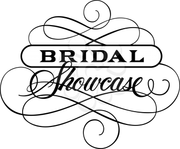 Royalty Free Clipart Image of a Bridal Showcase Design