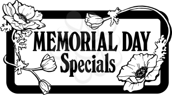 Royalty Free Clipart Image of a Memorial Day Promo