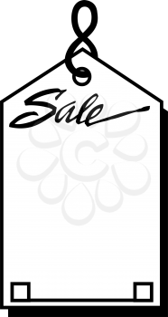 Royalty Free Clipart Image of a Tag With the Word Sale on It