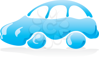 Royalty Free Clipart Image of a Small Car