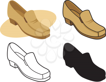 Royalty Free Clipart Image of Men's Shoes