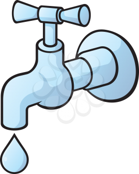 Royalty Free Clipart Image of a Dripping Tap