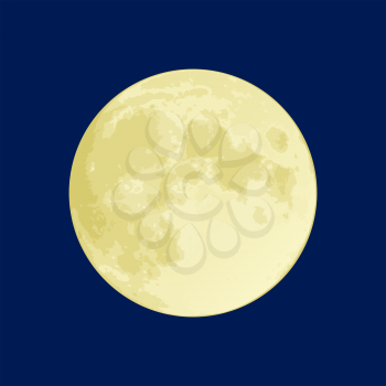 Royalty Free Clipart Image of a Full Moon on a Dark Sky