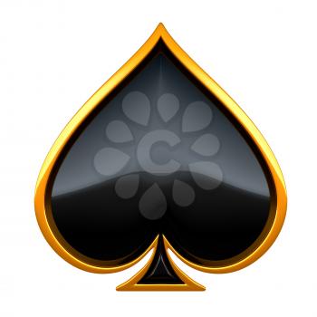 Royalty Free Clipart Image of a Spades Card Suit