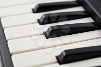 Extreme Closeup of the piano keyboard (shallow DOF)
