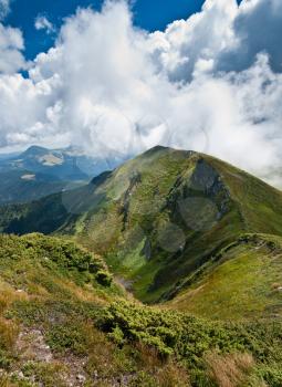 Hiking: Carpathian mountains landscape in Ukraine
