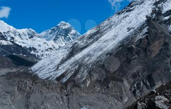 Everest or Chomolungma: highest peak of the world (8848 m)