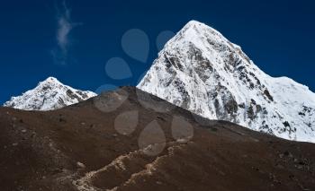 Pumo ri Kala Patthar summit in Himalayas, Nepal (shot on altitude 5100 m)