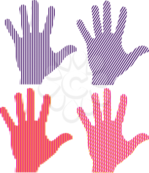 Royalty Free Clipart Image of Hands