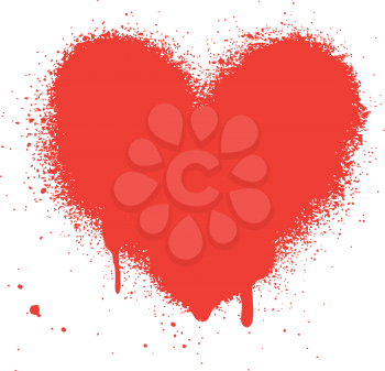 Royalty Free Clipart Image of a Dripping Heart