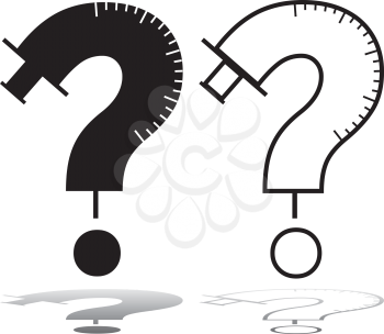 Royalty Free Clipart Image of Question Marks
