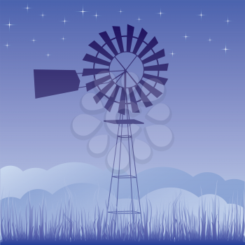 Royalty Free Clipart Image of a Windmill