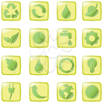 Royalty Free Clipart Image of Environmental Symbols