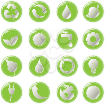Royalty Free Clipart Image of a Set of Environmental Symbols