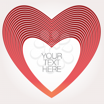 Royalty Free Clipart Image of a Heart With Space for Text