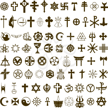 Royalty Free Clipart Image of a Set of Celtic Symbols