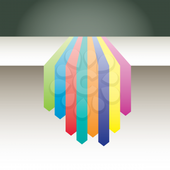 Royalty Free Clipart Image of Coloured Bands on a Background