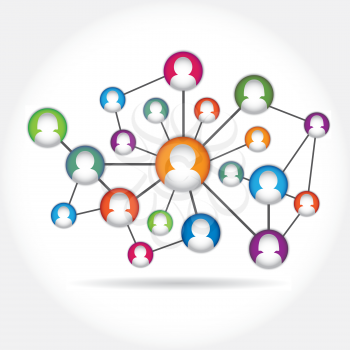 Royalty Free Clipart Image of Social Network