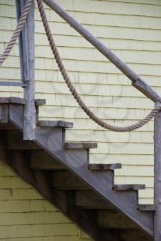 Royalty Free Photo of a Wooden Staircase